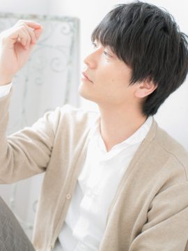 黒髪マッシュで爽やかさUP!無造作ショートa
