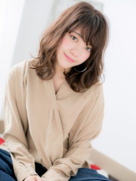 斜めバングで目力UP♪グラマラスセミディa
